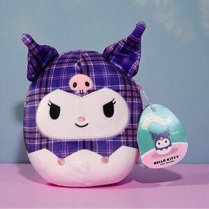 Squishmallows Sanrio Hello Kitty Plaid Squad Kuromi 6.5" NWT